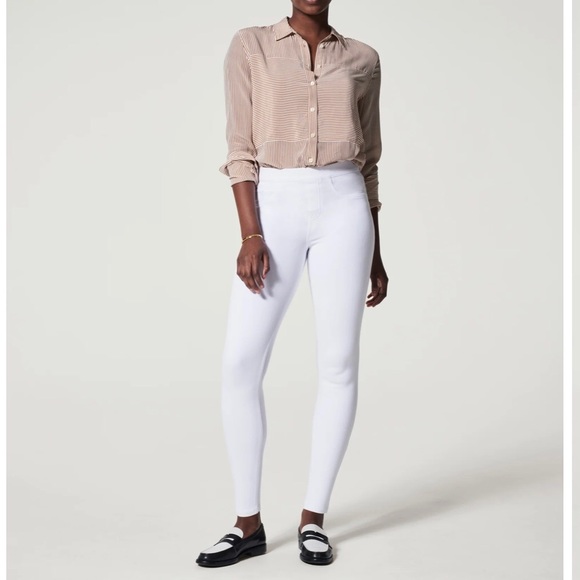 SPANX Pants - SPANX Jean-ish White Ankle Leggings Size XL